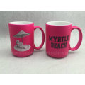 Pink Mug, Promotional Mug. 15oz Pink Mug